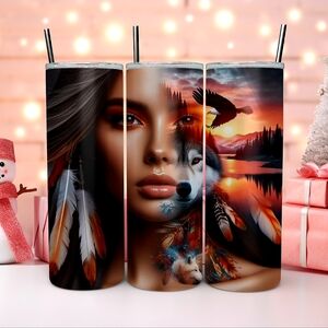 Native American 20oz Stainless Steel Tumbler